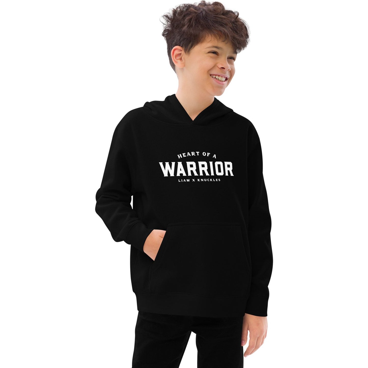 Heart of a Warrior Hoodie – Unisex Youth, Black