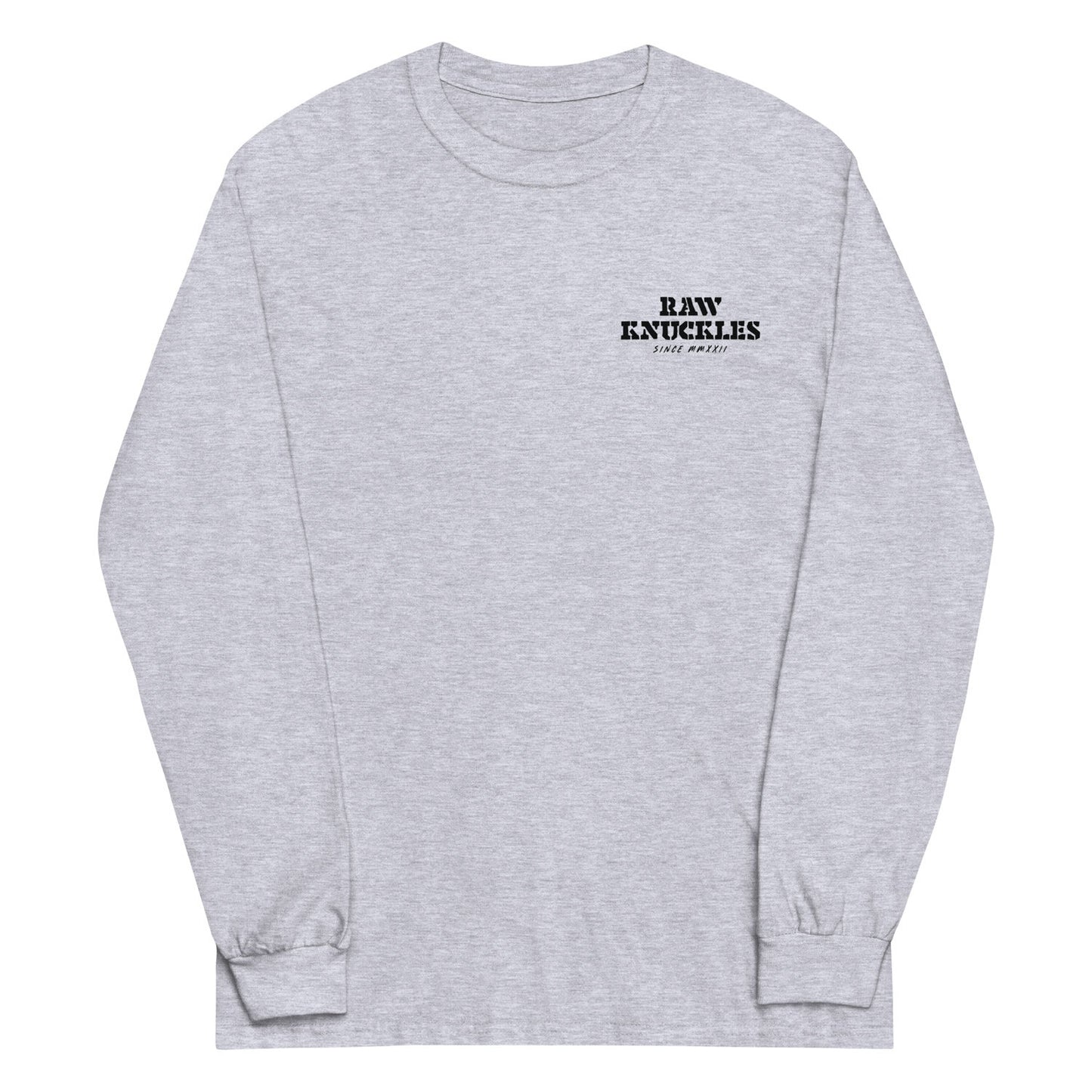 RAW KNUCKLES Long Sleeve Tshirt, Sport Grey