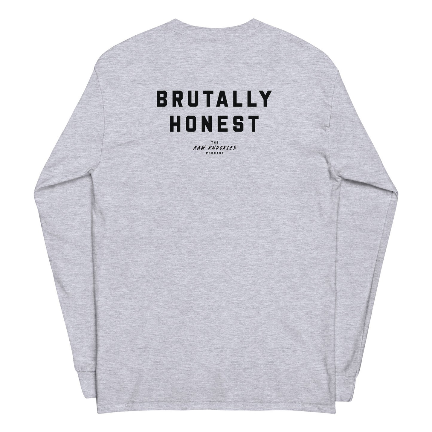 RAW KNUCKLES Long Sleeve Tshirt, Sport Grey