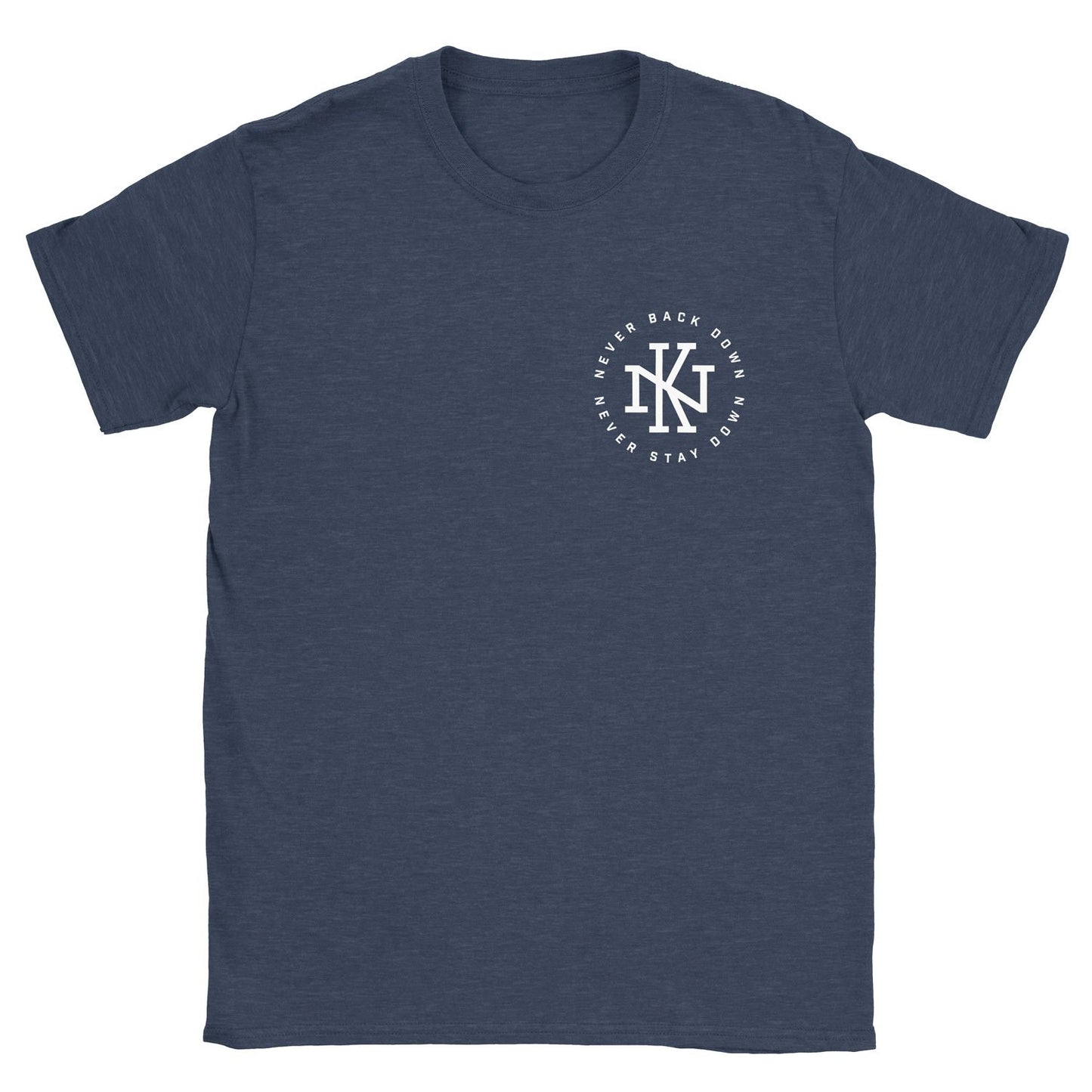 Knuckles Nilan 30 "Badge T" - Unisex Short Sleeve TShirt, Heather Navy