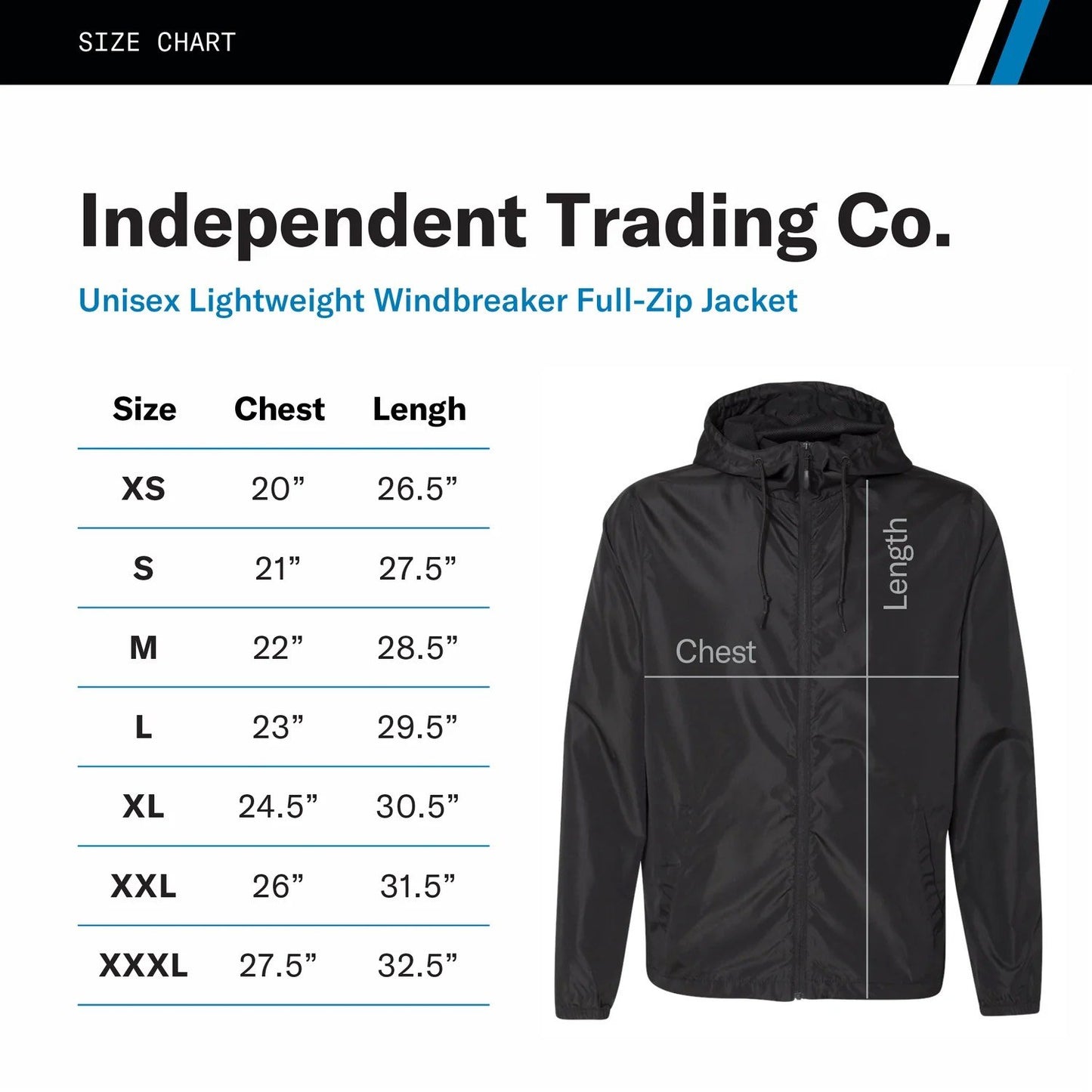 Knuckles Brand Lightweight Windbreaker, Black