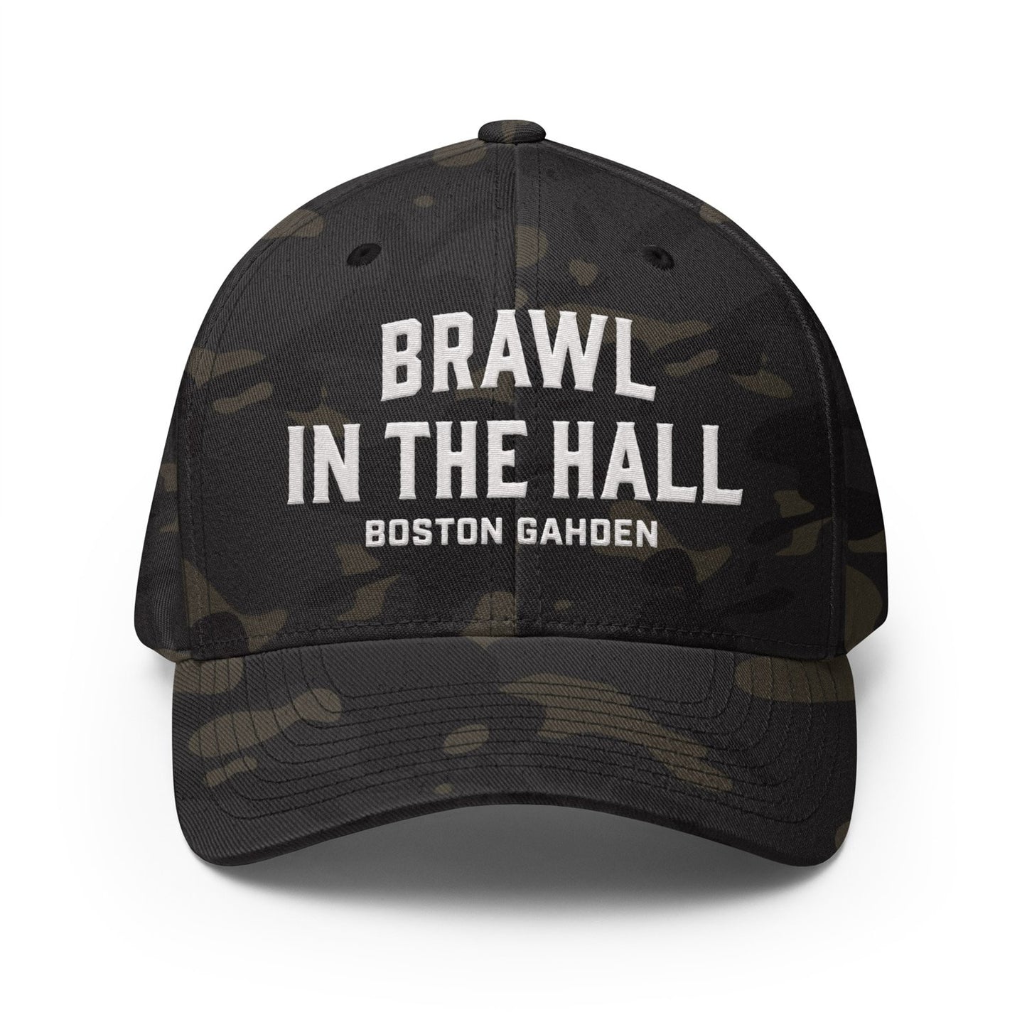 Brawl Fitted Hat, Mulit-Cam, Black