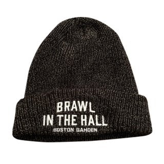 Brawl In The Hall Embroidered Cuffed Toque, Black/Tan
