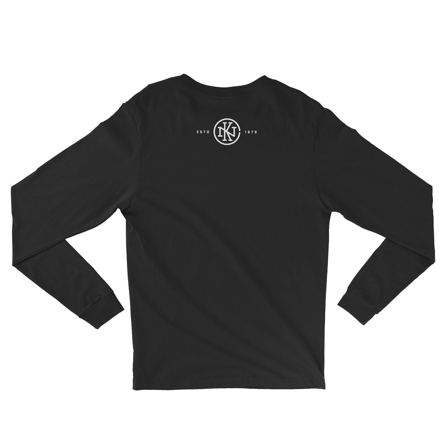 Never Back Down Unisex Long Sleeve Tshirt, Black, Autograph Option