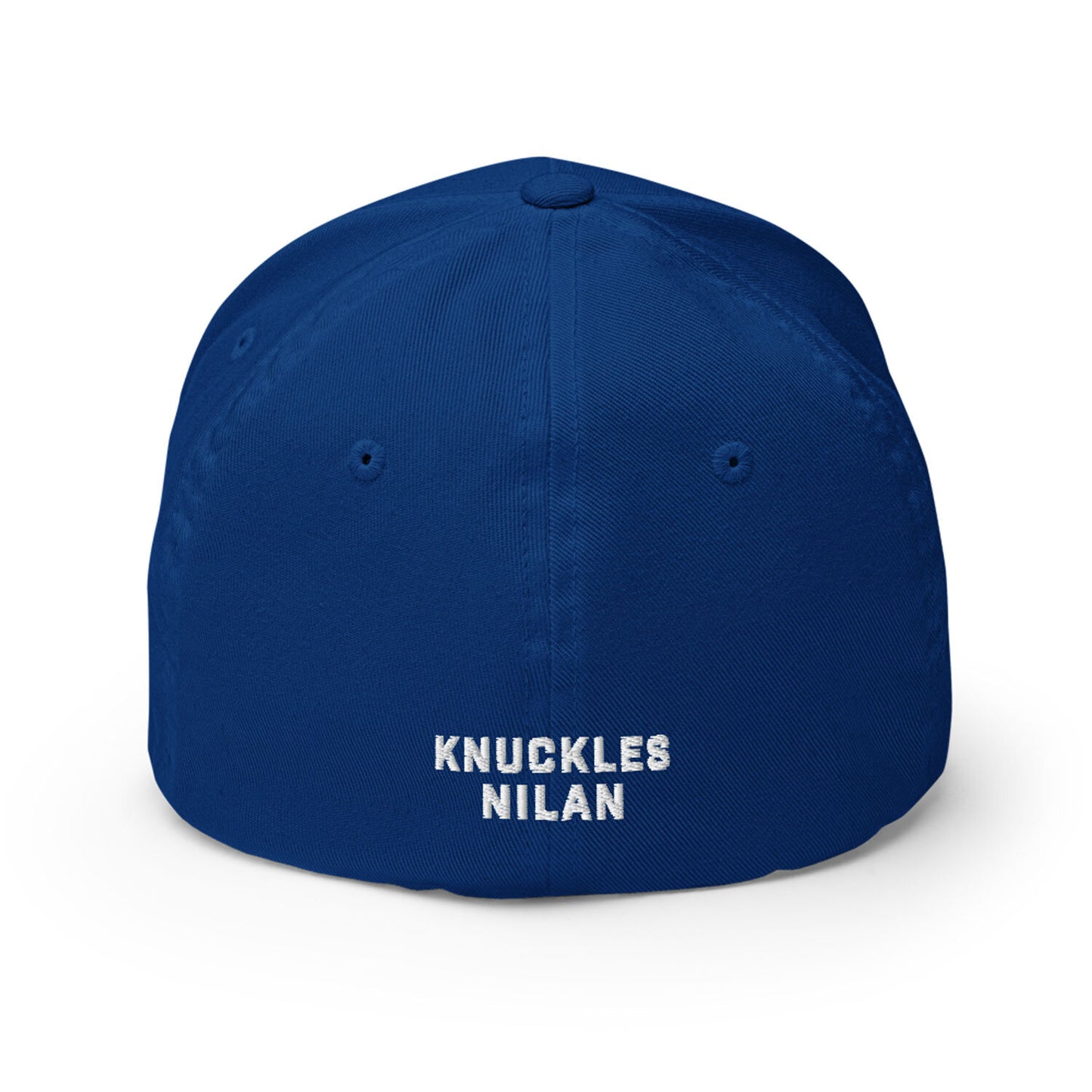 Knuckles Nilan Monogram Logo Blue Fitted Cap