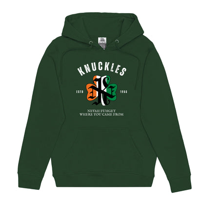 Knuckles Irish Hooded Sweatshirt, Forest Green