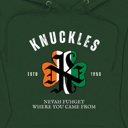 Knuckles Irish Hooded Sweatshirt, Forest Green
