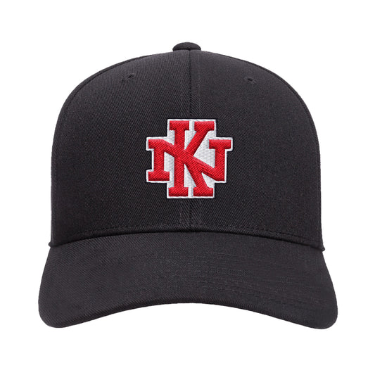 Knuckles Nilan Chunky Monogram Logo Cap in Black, Adjustable