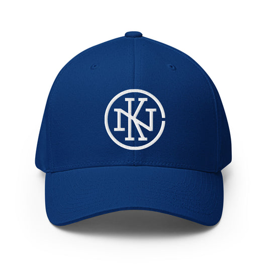 Knuckles Nilan Monogram Logo Blue Fitted Cap