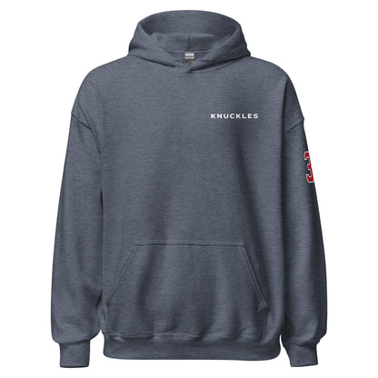 Knuckles Brand Never Back Down Hoodie, Heather Navy