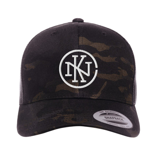 Knuckles Monogram “30” Camo mesh Trucker Hat