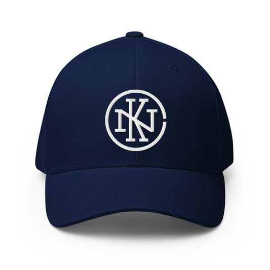 Knuckles Nilan Monogram Logo Navy Fitted Cap